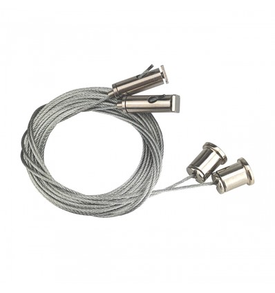 Kit de suspension 1,5 m pour luminaire - câble en acier galvanisé, 2 pcs