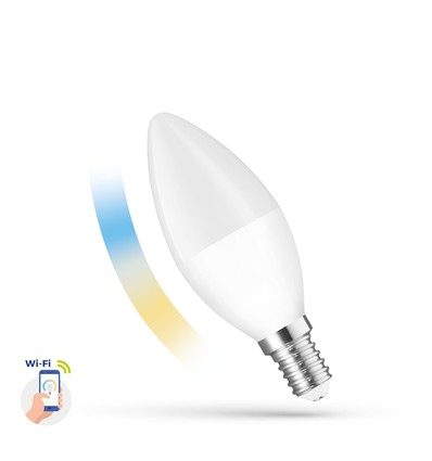 Ampoule LED Smart Home E14 5W - C38, Tuya/Smart Life, fonctionne avec Google Home, Alexa et smartphones