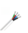 Câble RGB 100m, blanc rond - 4x0,35mm², 12V-24V pour ruban LED