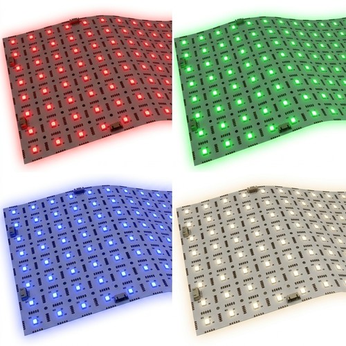 Panneau LED Pliable RGB+NW RA95 - 24V DC, IP20, 49x24cm, 45W
