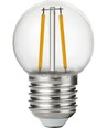 Ampoule LED E27 1,5W G45 - Filament, incassable, plastique clair, 2700K