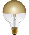 Ampoule LED E27 4W dimmable G95 - Calotte dorée, 350lm, 2500K, globe à filament