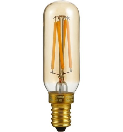 Ampoule LED tube E14 4W dimmable - 8,5cm, 2200K, Gold, filament