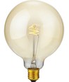 Ampoule E27 4,2W Slim Flex Filament G125 - 470lm, dimmable, 2200K, verre doré