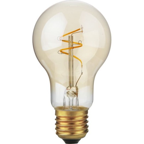 Ampoule LED E27 4,2W Slim Flex Filament dimmable - 470lm, A60, 2200K, Finition dorée