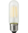 Ampoule LED tube E27 5W dimmable - 9,5cm, 470lm, verre dépoli, filament