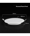 Dalle LED encastrable 24W Ø17cm - CCT 3-en-1, puce Cree, garantie 6 ans, ronde