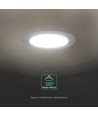 Dalle LED encastrable 24W Ø17cm - CCT 3-en-1, puce Cree, garantie 6 ans, ronde
