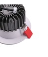 Spot encastrable 13W Ø11,4cm RGB+CCT RA93 - 24V DC, Trou: Ø9,5 cm, Dim: Ø11,4 cm, Bord blanc