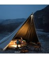 Lampe de camping avec guirlande 10m - rechargeable, IP64, blanc
