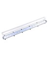 Réglette industrielle 150cm - Pour 2x tubes LED T8 150cm, IP65 étanche, câblage traversant