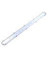 Réglette Industrielle 120cm - Pour 2x tubes LED T8 120cm, IP65 étanche, câblage traversant