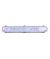 Réglette industrielle 60cm - Pour 2x tubes LED T8 60cm, IP65 étanche, câblage traversant