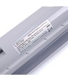 Réglette industrielle 60cm - Pour 2x tubes LED T8 60cm, IP65 étanche, câblage traversant