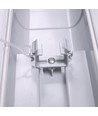Réglette industrielle 60cm - Pour 2x tubes LED T8 60cm, IP65 étanche, câblage traversant