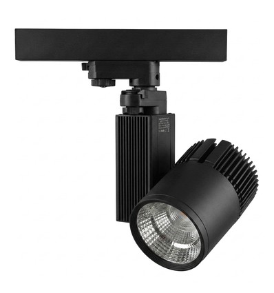 Outlet: Spot LED sur rail 35W - triphasé, 3000K, RA90, noir