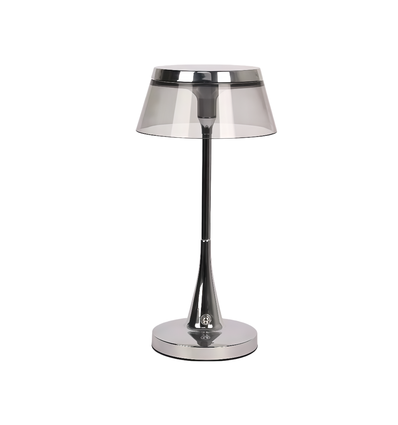 Lampe de table LED rechargeable - Argent, tactile dimmable, CCT, IP54