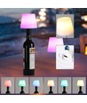 Lampe bouteille LED RGB rechargeable - Blanc, télécommande incl., IP54