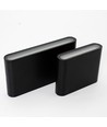 Applique 12W DuoLume - Rectangle, IP65, noir, haut/bas, intérieur/extérieur, source incluse