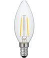 Ampoule LED flamme E14 2W dimmable - C35, filament, verre clair, 2500K