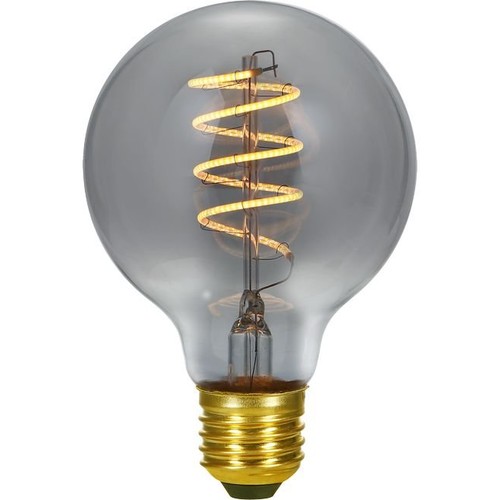 Ampoule LED filament E27 4W dimmable - G80, Flex Globe, 2200K, verre fumé