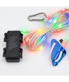 Corde blanche 5m avec lumière RGB - Mousqueton inclus, max. 80kg