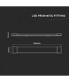 Réglette LED complète 150cm 50W - Garantie 6 ans, 120lm/W
