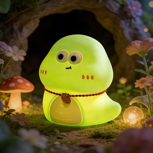 Veilleuse Serpent MOCHI en silicone souple - rechargeable, changement de couleur + blanc chaud