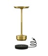 Lampe de table LED rechargeable avec charge sans fil - Or, tactile dimmable, CCT, IP54