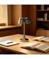 Lampe de table LED rechargeable - Argent, tactile dimmable, CCT, IP54