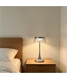 Lampe de table LED rechargeable - Argent, tactile dimmable, CCT, IP54