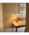 Lampe de table LED rechargeable - Argent, tactile dimmable, CCT, IP54