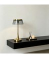 Lampe de table LED rechargeable - Or, tactile dimmable, CCT, IP54 int/ext