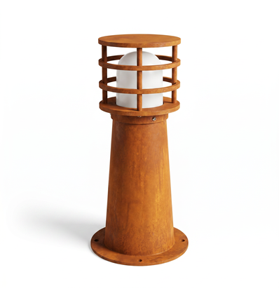 Lampe de jardin Corten 11W - 40 cm, IP65 extérieur, source lumineuse incluse