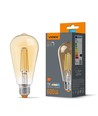Ampoule LED filament E27 6W dimmable - ST64, blanc extra chaud, verre bronze
