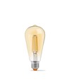 Ampoule LED filament E27 6W dimmable - ST64, blanc extra chaud, verre bronze