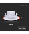 Pack de 10 spots LED encastrables 7W Ø8,8cm - Trou: Ø6,8 cm, CCT - 3 couleurs