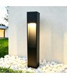 Borne de jardin noire - 10W, 60 cm, IP65 extérieur, source incluse