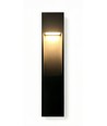 Borne de jardin noire - 10W, 60 cm, IP65 extérieur, source incluse