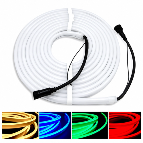 10m RGB+WW Neon Flex Ruban LED - 24V, 16W/m, IP65, 3000K blanc chaud