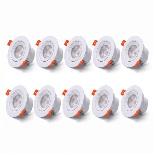 Pack de 10 spots LED encastrables 7W Ø8,8cm - Trou: Ø6,8 cm, CCT - 3 couleurs