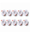 Pack de 10 spots LED encastrables 7W Ø8,8cm - Trou: Ø6,8 cm, CCT - 3 couleurs