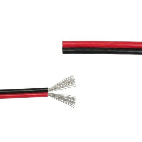 Câble 20m rouge/noir - 2x0,35mm², 12V-24V, pour ruban LED