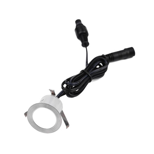 Lot de 10 spots encastrables sol avec minuterie/capteur - 0,5W, rond, inox, avec alimentation