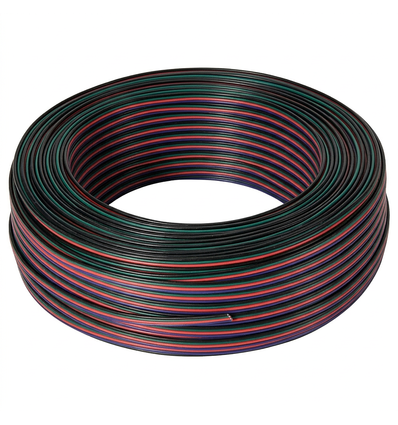 100m Câble RGB 1,2mm² - 4 fils (16AWG), 12V-24V pour ruban LED