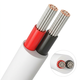10m Câble rouge/noir, blanc rond - 2x0,35mm², 12V-24V, pour ruban LED