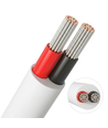 100m Câble rouge/noir, blanc rond - 2x0,35mm², 12V-24V, pour ruban LED