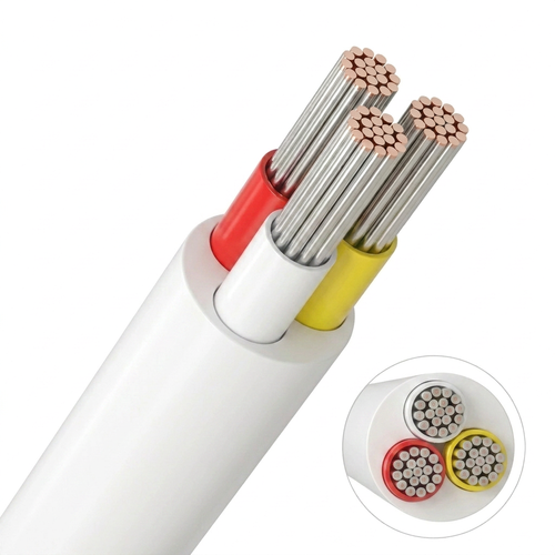 Câble CCT 20m, blanc rond - 3x0,35mm², 12V-24V pour ruban LED