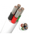 Câble RGB 100m, blanc rond - 4x0,35mm², 12V-24V pour ruban LED