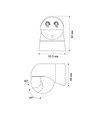 Détecteur de mouvement et de lumière PIR 800W - IP44, noir